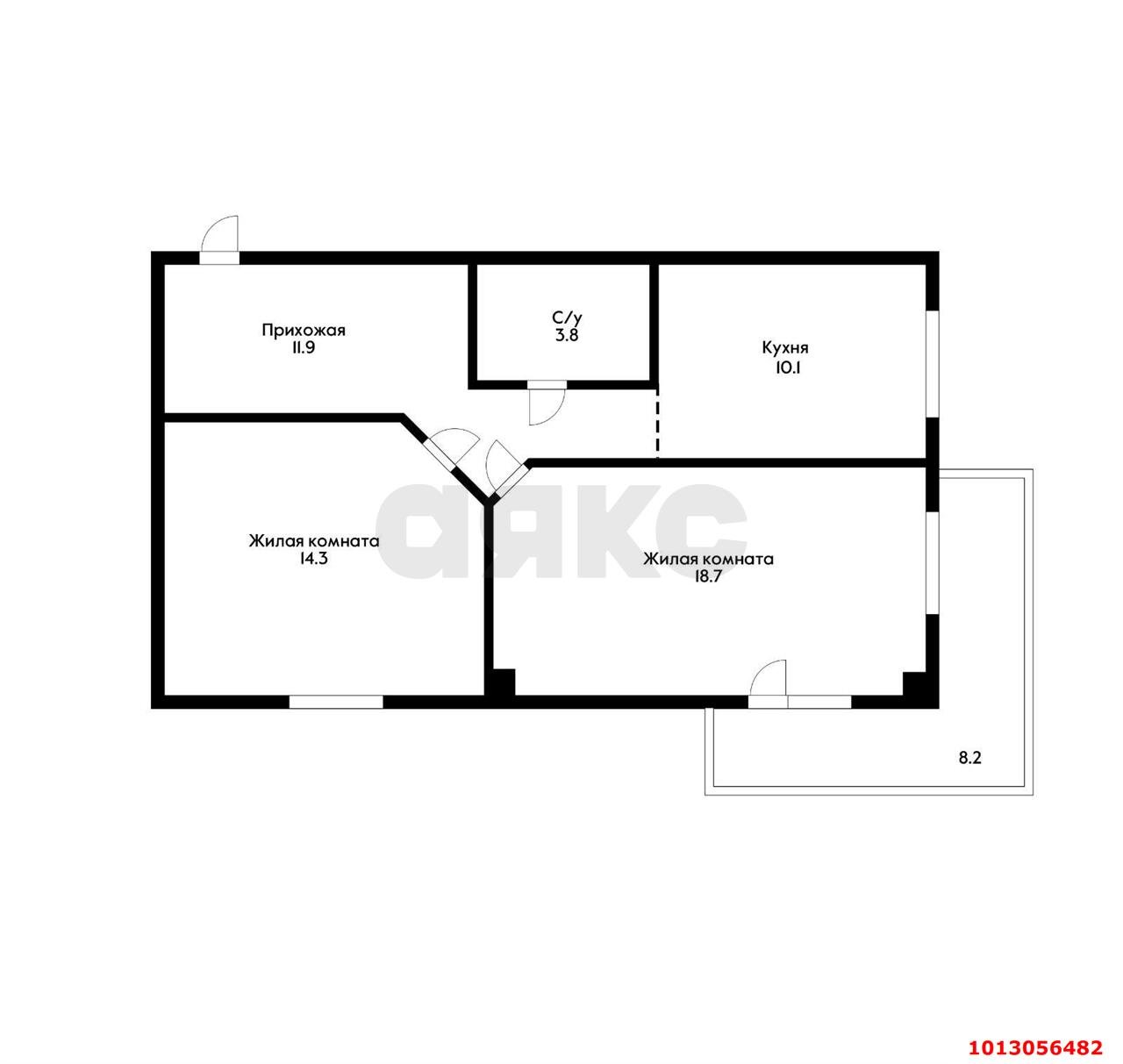 Фото №11: 2-комнатная квартира 58 м² - Краснодар, Сады Калинина, ул. Средняя, 92