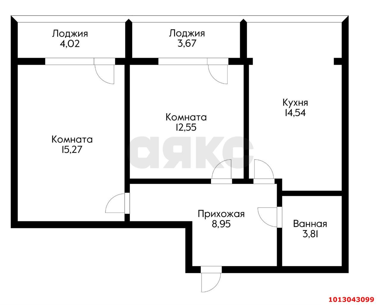 Фото №9: 2-комнатная квартира 59 м² - Краснодар, Ростовское Шоссе, ул. Жигулёвская, 15