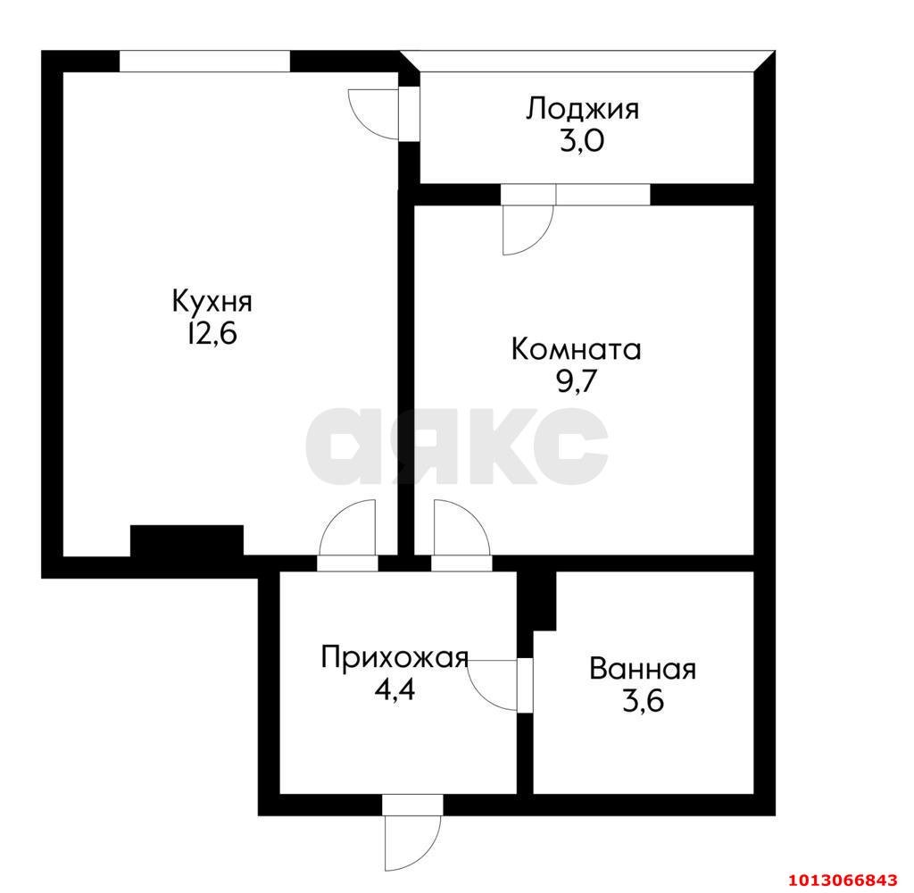 Фото №2: 1-комнатная квартира 33 м² - Краснодар, жилой комплекс Самолёт-2, ул. Западный Обход, 57к3