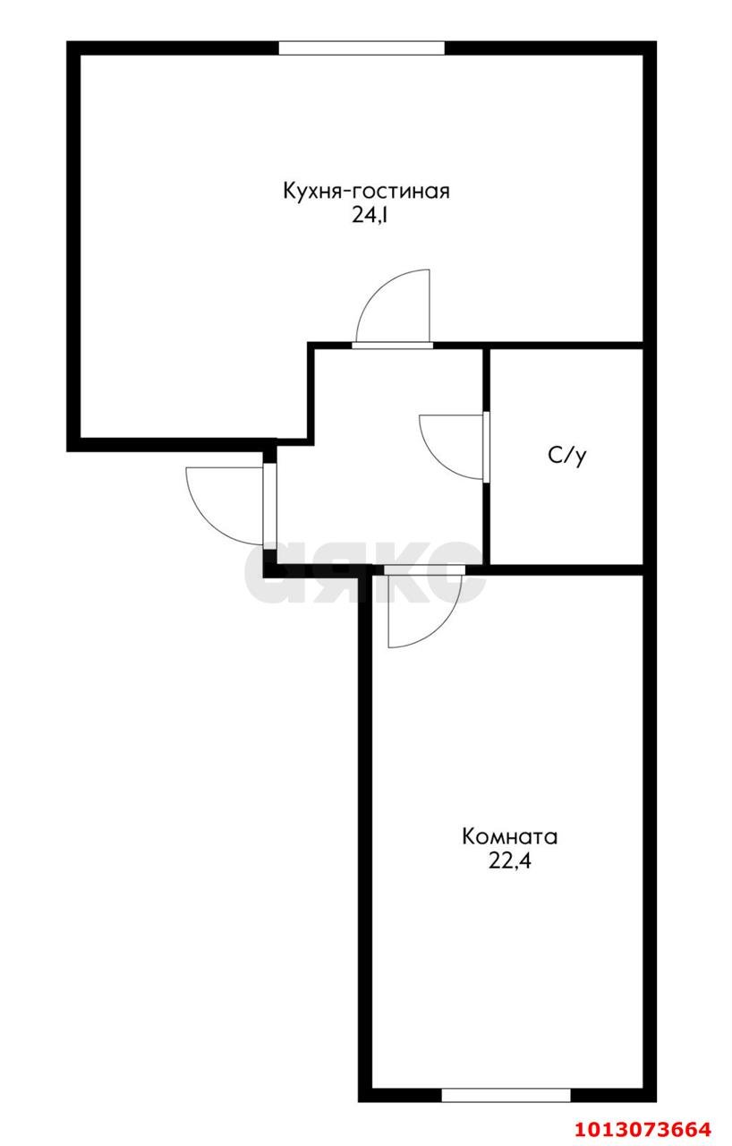 Фото №8: 1-комнатная квартира 53&nbsp;м², 1/4&nbsp;эт. - Южный, ул. Новая, 23А/3