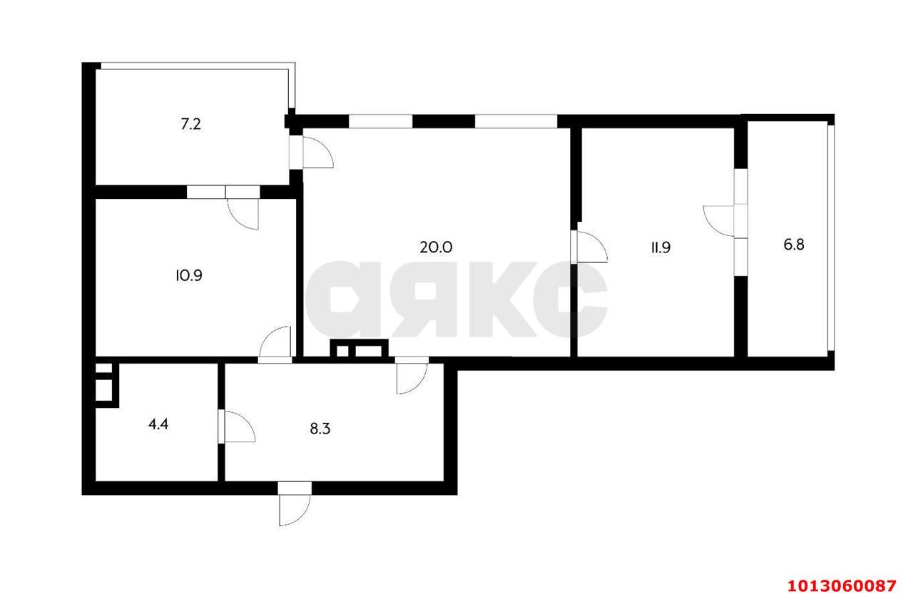 Фото №14: 2-комнатная квартира 70 м² - Краснодар, Любимово, 16