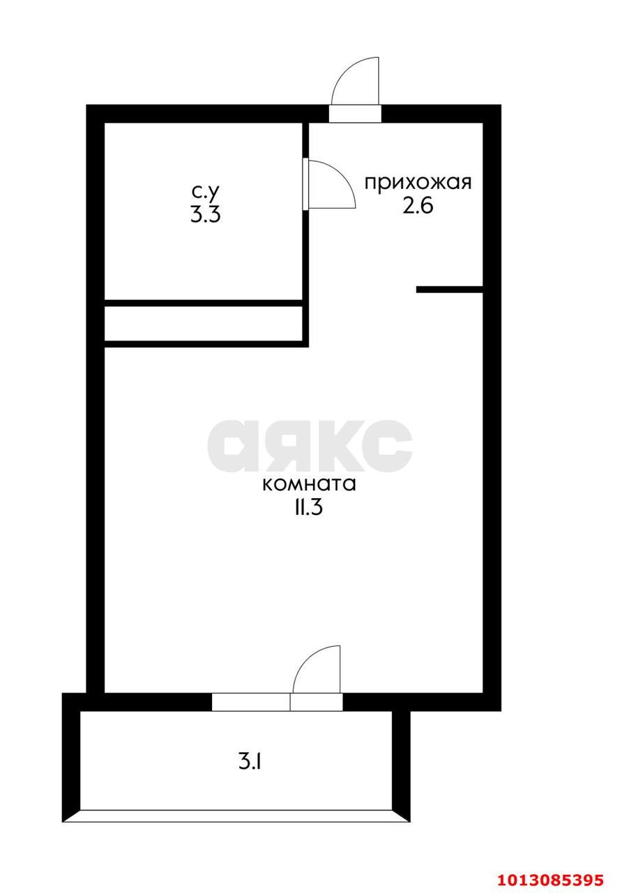 Фото №17: Студия 23 м² - Краснодар, жилой комплекс Спортивная Деревня, ул. Западный Обход, 42лит2/4