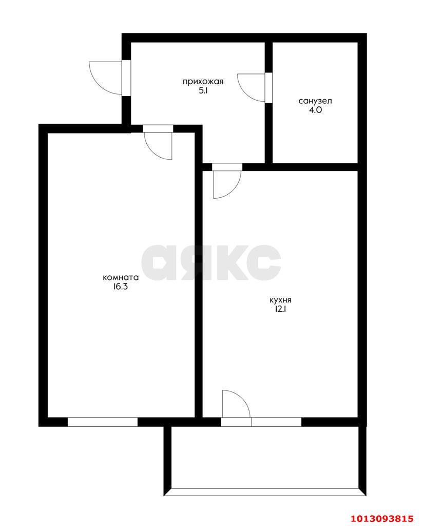 Фото №14: 1-комнатная квартира 37 м² - Новая Адыгея, жилой комплекс Виноградъ, ул. Бжегокайская, 19к2