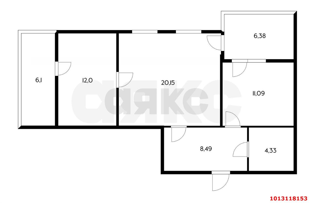 Фото №1: 1-комнатная квартира 62 м² - Краснодар, Любимово, 