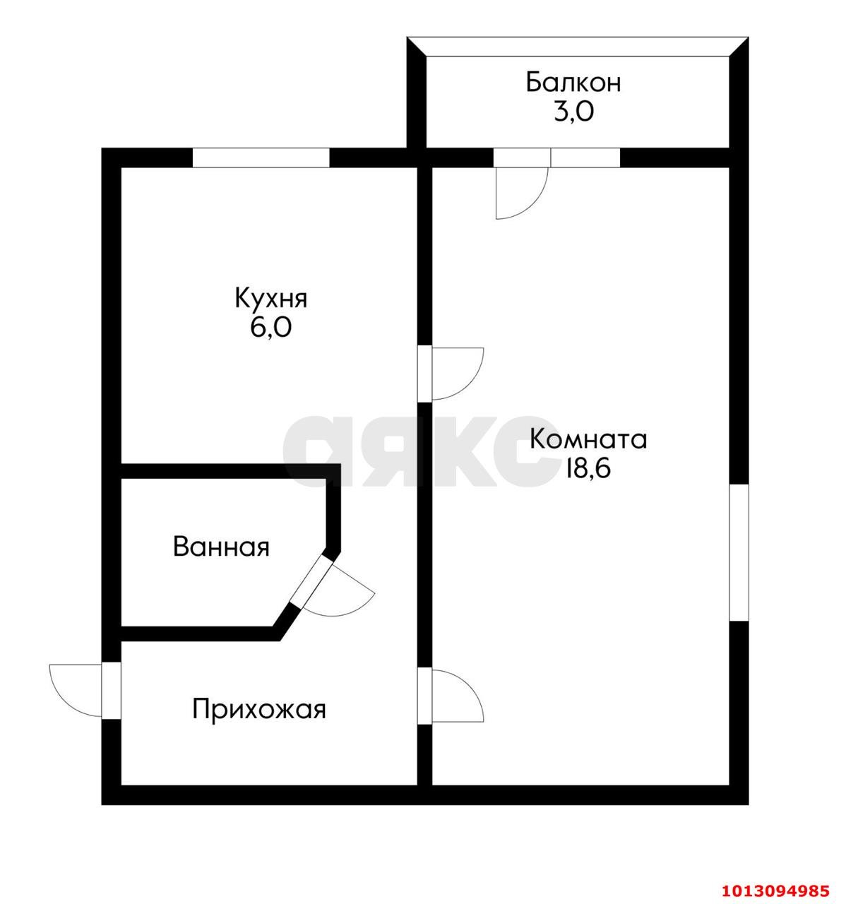 Фото №20: 1-комнатная квартира 32 м² - Краснодар, 9-й километр, ул. Лазурная, 68