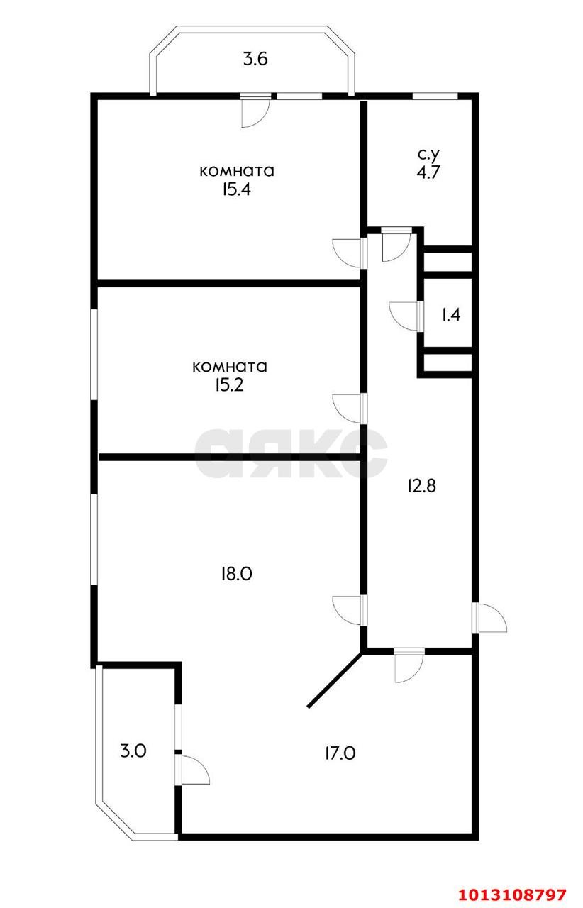 Фото №16: 3-комнатная квартира 91 м² - Краснодар, Почтовый, ул. Артезианская, 8