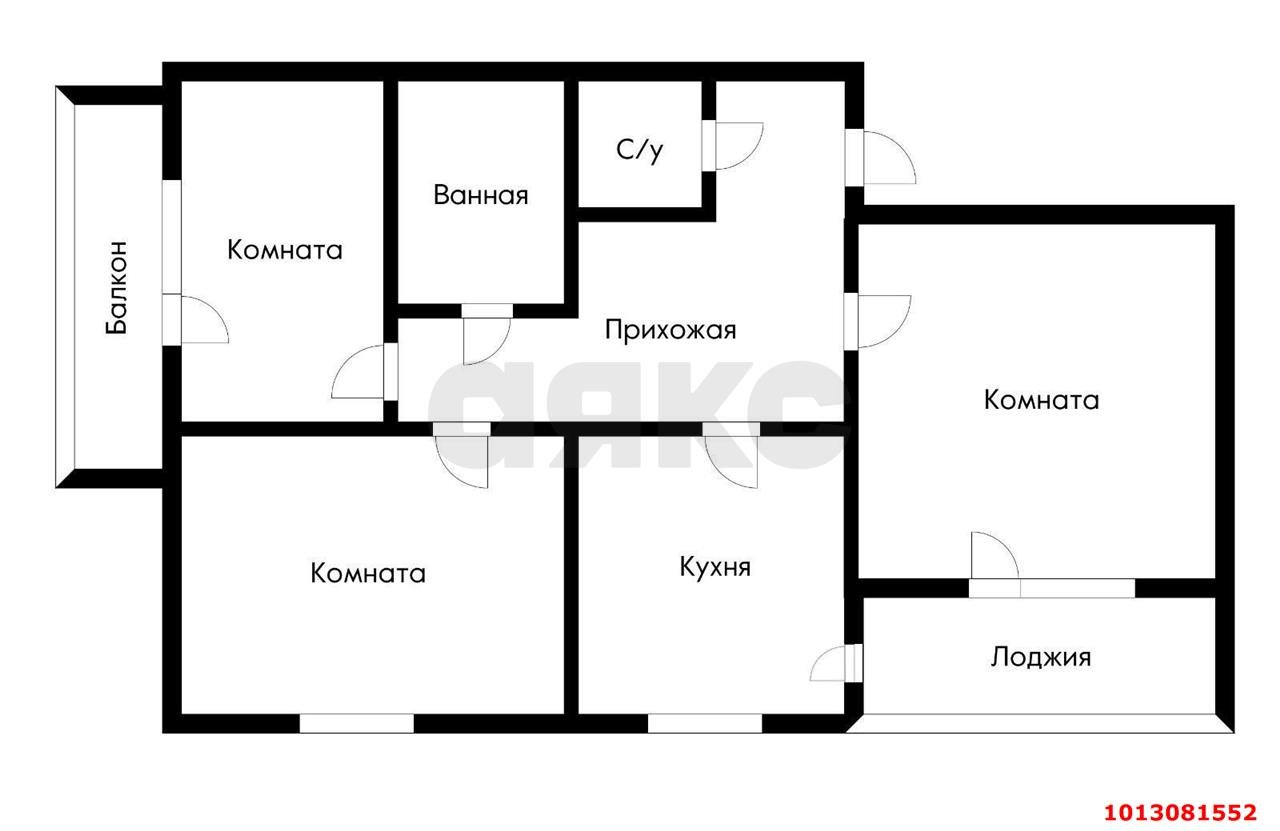 Фото №14: 3-комнатная квартира 79 м² - Краснодар, 9-й километр, пр-д Репина, 3/1к2