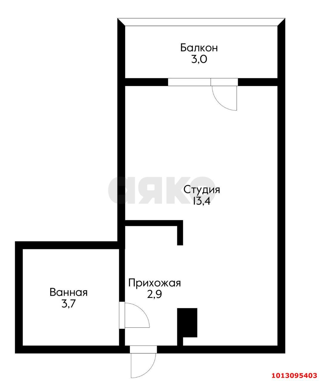 Фото №9: Студия 24 м² - Краснодар, жилой комплекс Самолёт-2, ул. Западный Обход, 57к3