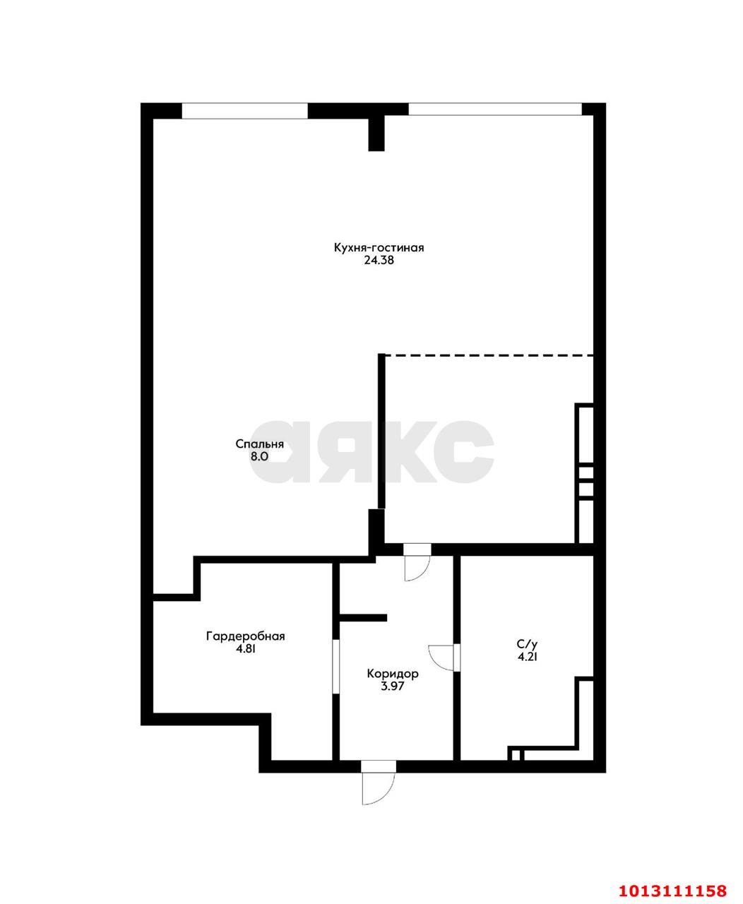 Фото №12: 1-комнатная квартира 45 м² - Краснодар, Центральный, ул. Коммунаров, 270