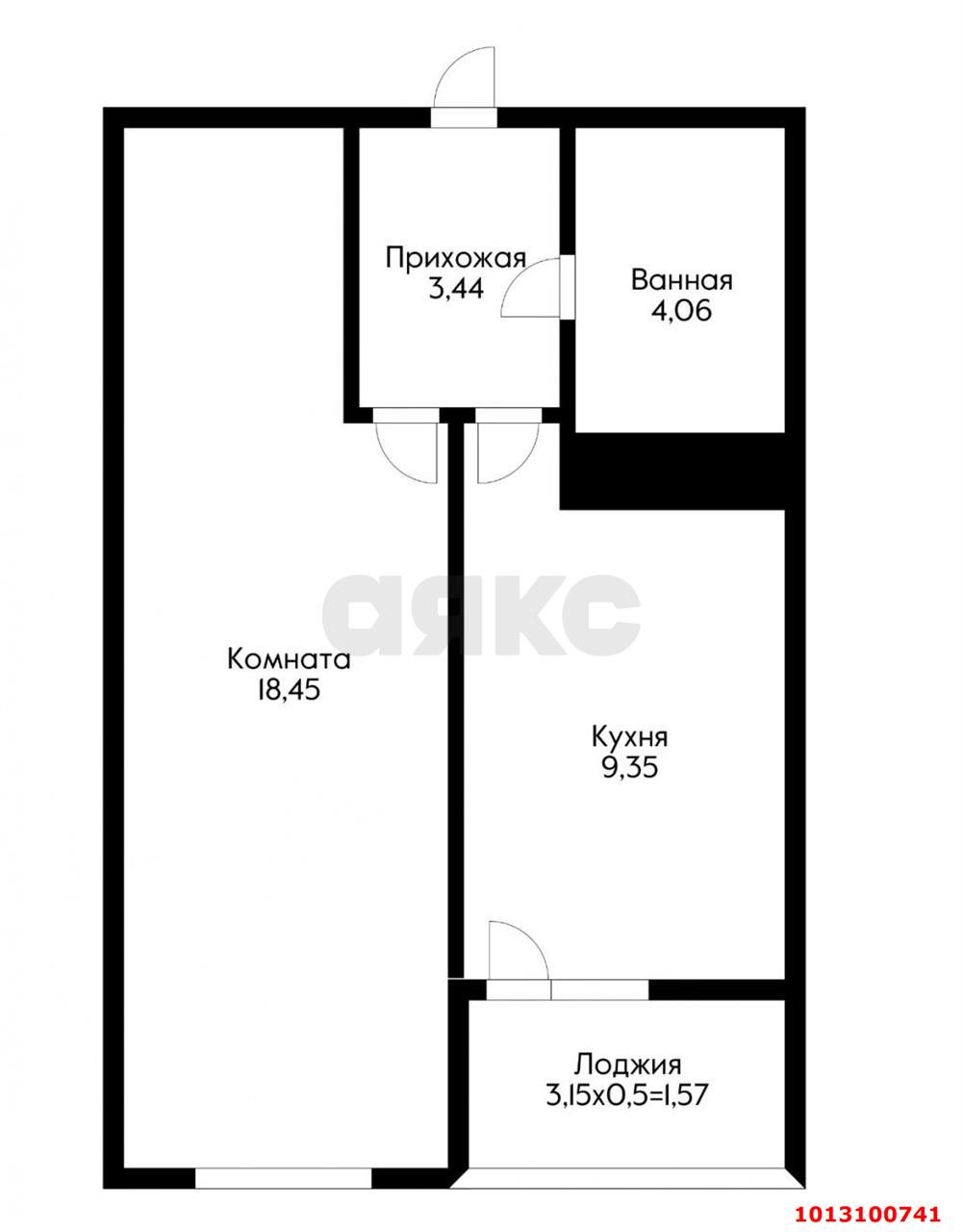 Фото №1: 1-комнатная квартира 37 м² - Краснодар, Славянский, ул. Заполярная, 39к4