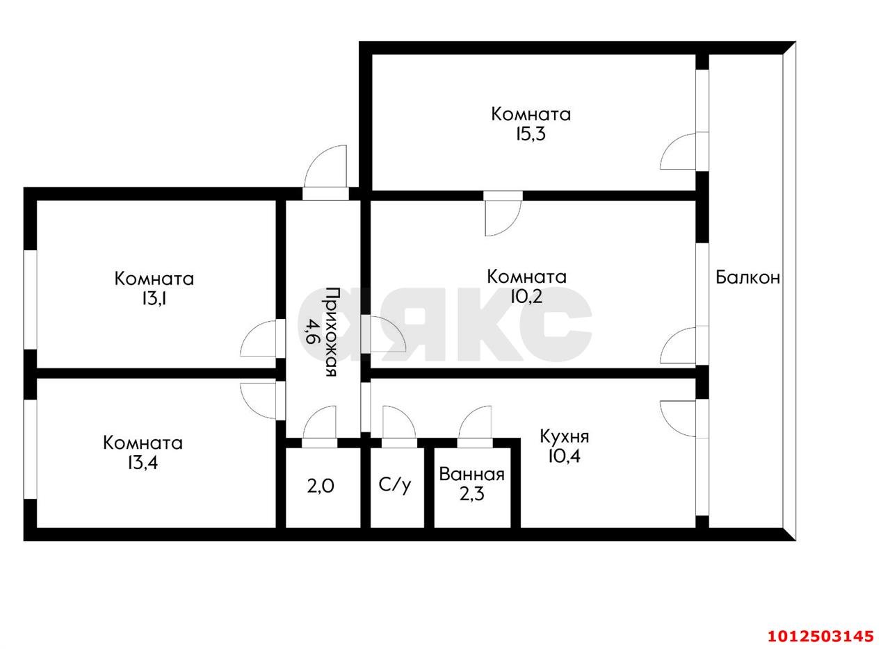 Фото №6: 4-комнатная квартира 87 м² - Елизаветинская, Прикубанский внутригородской округ, ул. Курганная, 140