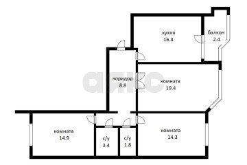 Фото №3: 3-комнатная квартира 80 м² - Краснодар, п. Калинино, ул. 2-я Российская, 162