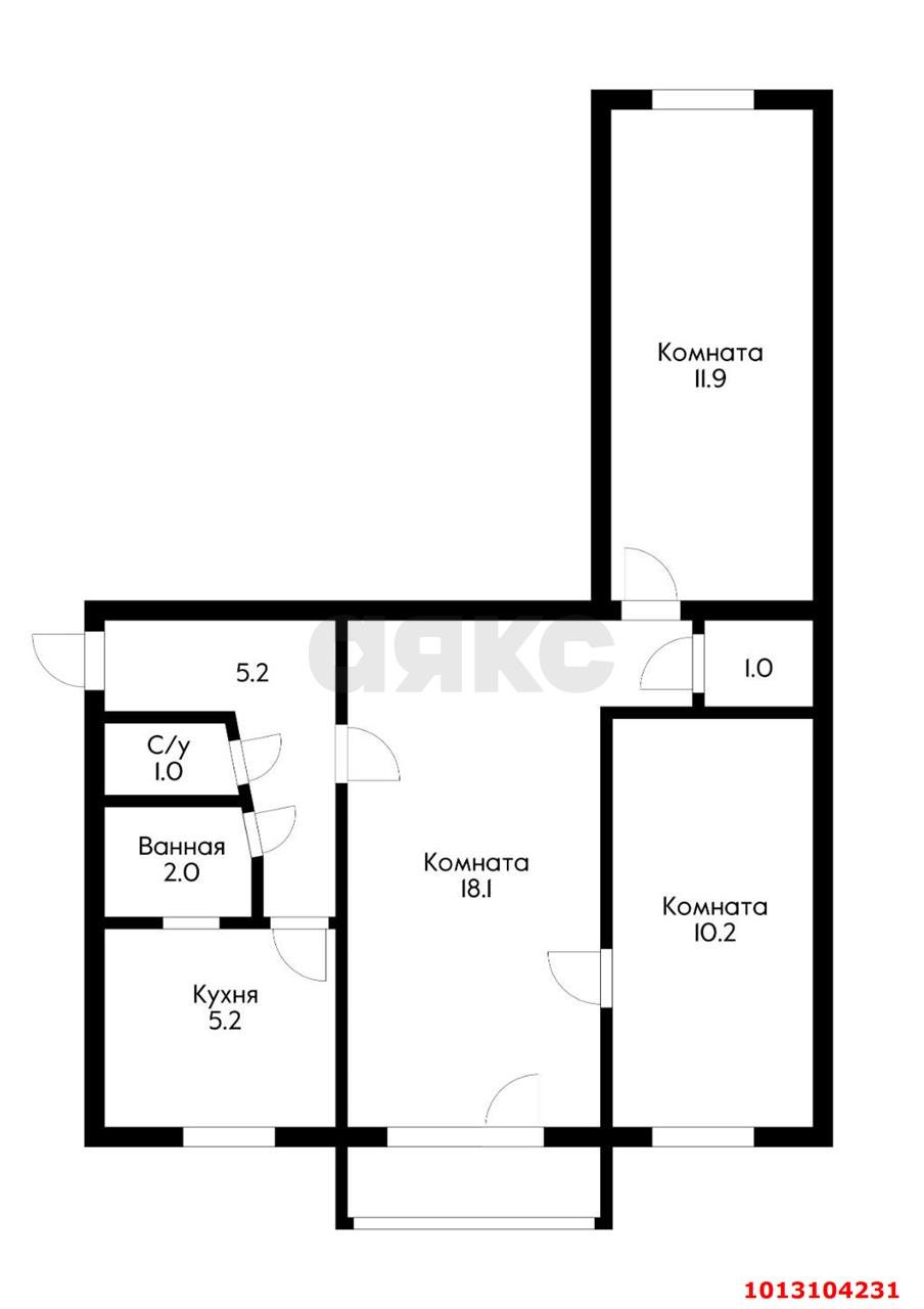 Фото №18: 3-комнатная квартира 55 м² - Краснодар, Завод Измерительных Приборов, ул. Курчатова, 6