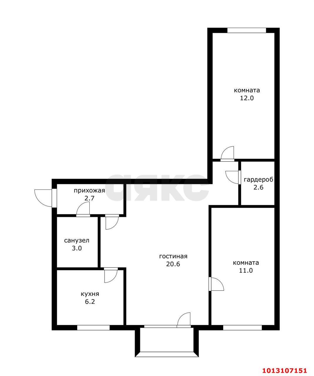 Фото №17: 3-комнатная квартира 60&nbsp;м², 2/5&nbsp;эт. - Краснодар, Центральный внутригородской округ, мкр. Завод Измерительных Приборов, ул. Курчатова, 16