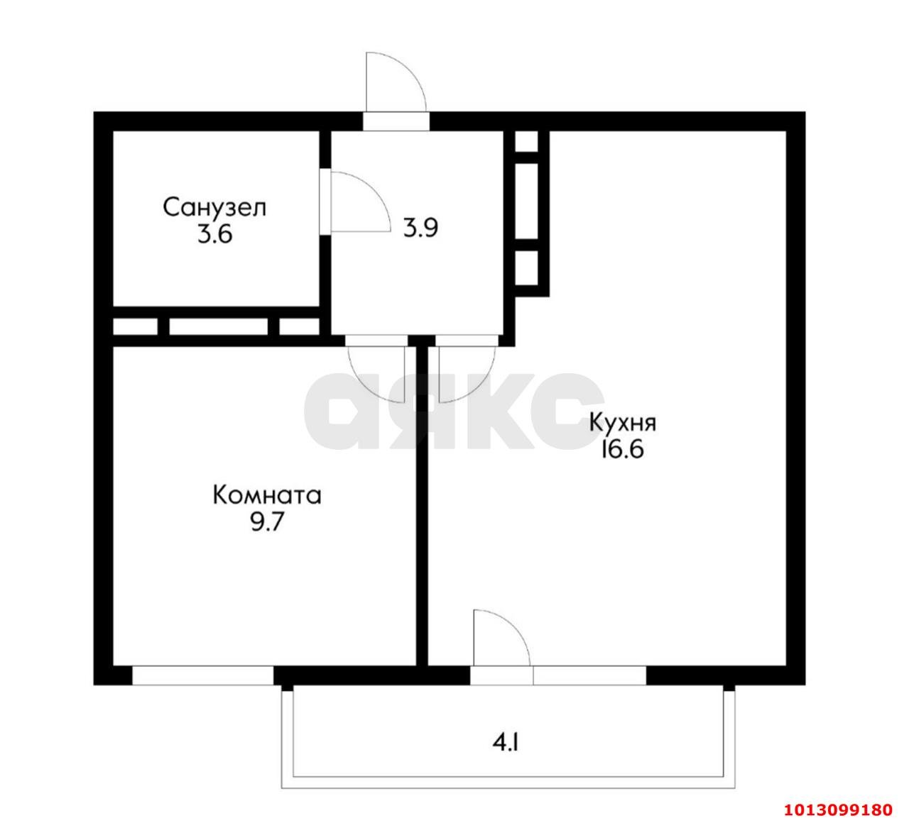 Фото №10: 1-комнатная квартира 37 м² - Краснодар, Прикубанский внутригородской округ, 