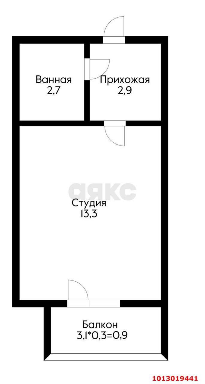 Фото №8: Студия 18 м² - Новая Адыгея, жилой комплекс Родной Дом, ул. Бжегокайская, 31/7