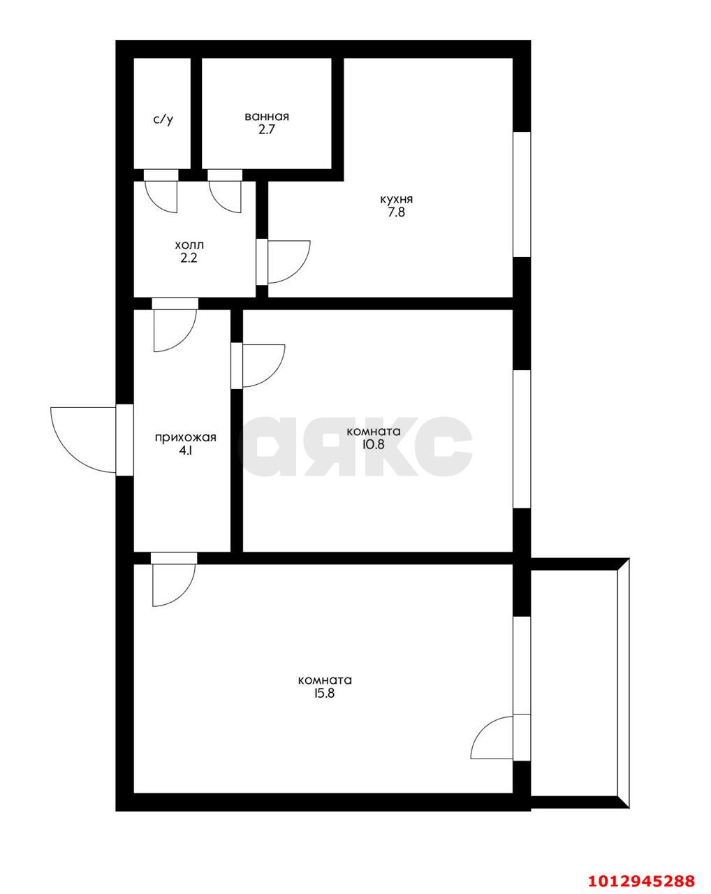 Фото №12: 2-комнатная квартира 49 м² - Краснодар, Комсомольский, ул. Сормовская, 102