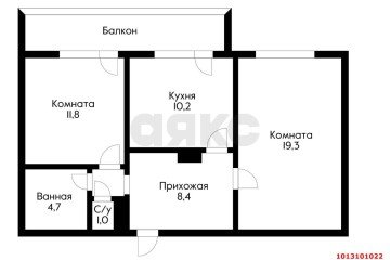 Фото №4: 2-комнатная квартира 57 м² - Краснодар, мкр. Восточно-Кругликовский, ул. Восточно-Кругликовская, 48/1