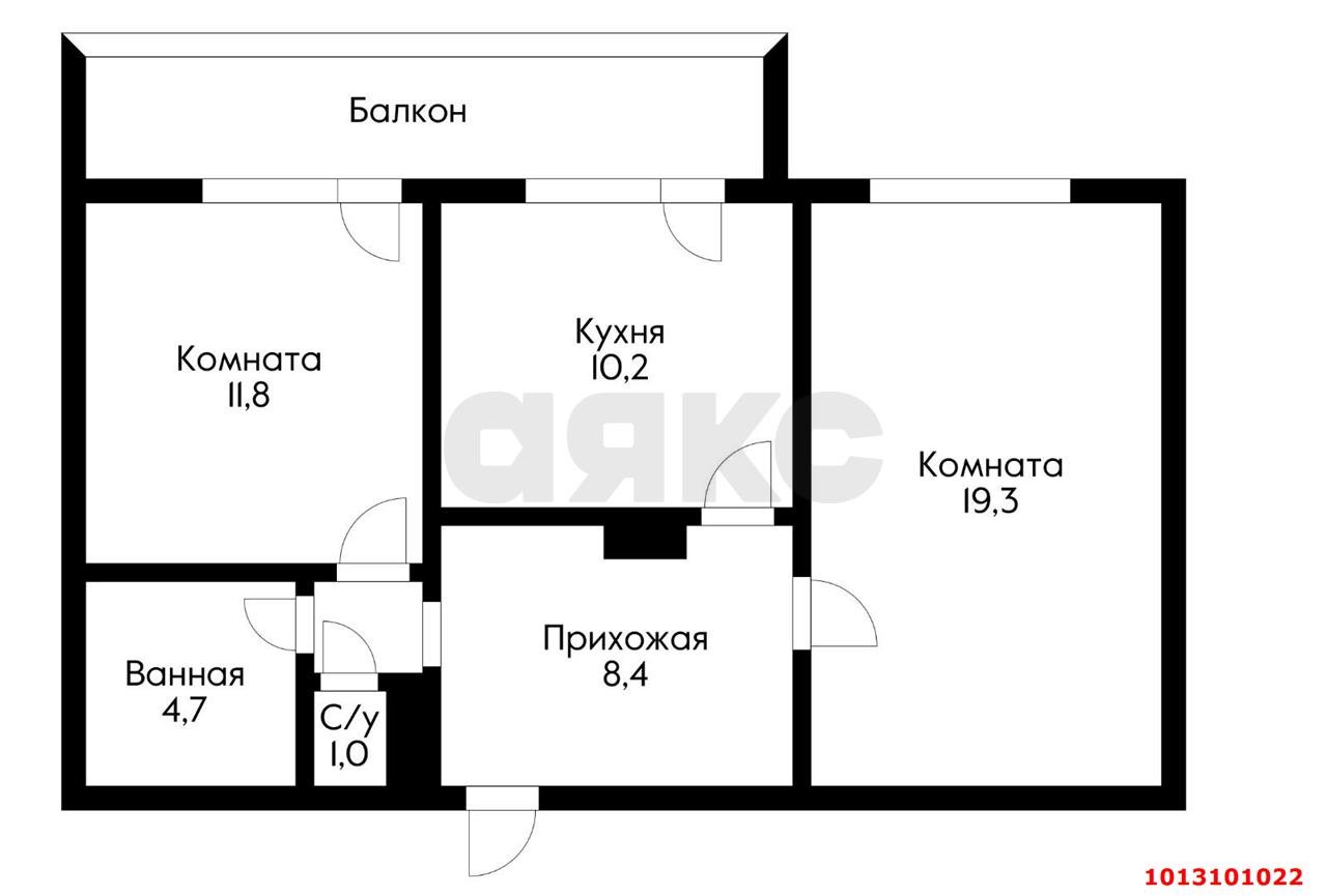 Фото №4: 2-комнатная квартира 57 м² - Краснодар, Восточно-Кругликовский, ул. Восточно-Кругликовская, 48/1