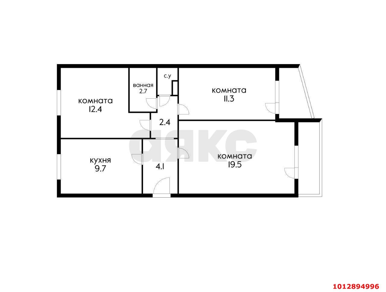 Фото №12: 3-комнатная квартира 75 м² - Краснодар, Фестивальный, ул. Красных Партизан, 443