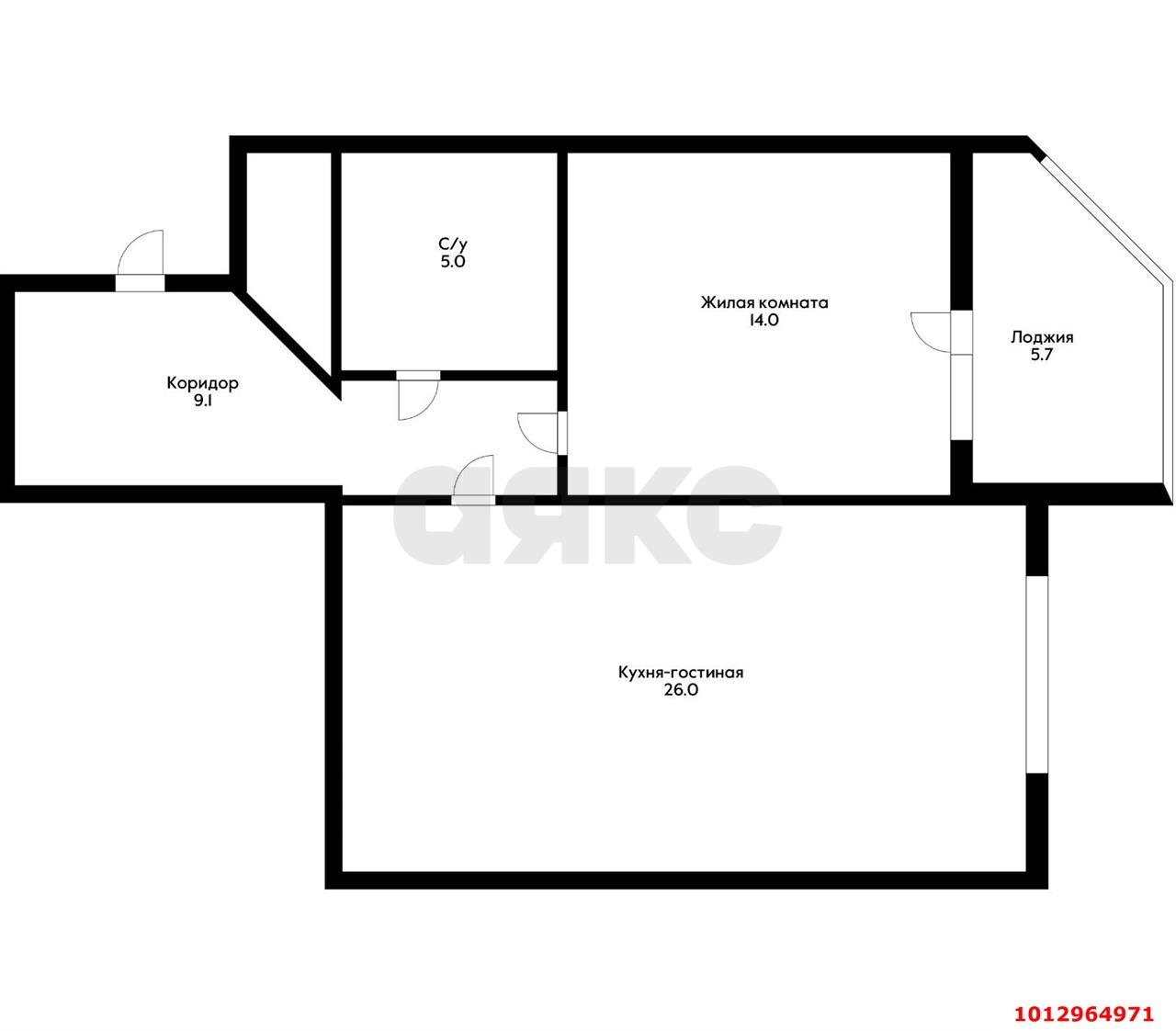 Фото №18: 1-комнатная квартира 54 м² - Краснодар, Школьный, ул. Филатова, 19/2