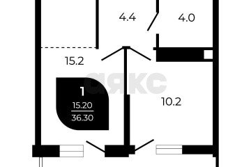 Фото №2: 1-комнатная квартира 42 м² - Краснодар, мкр. жилой комплекс Отражение, ул. Конгрессная, 41к1