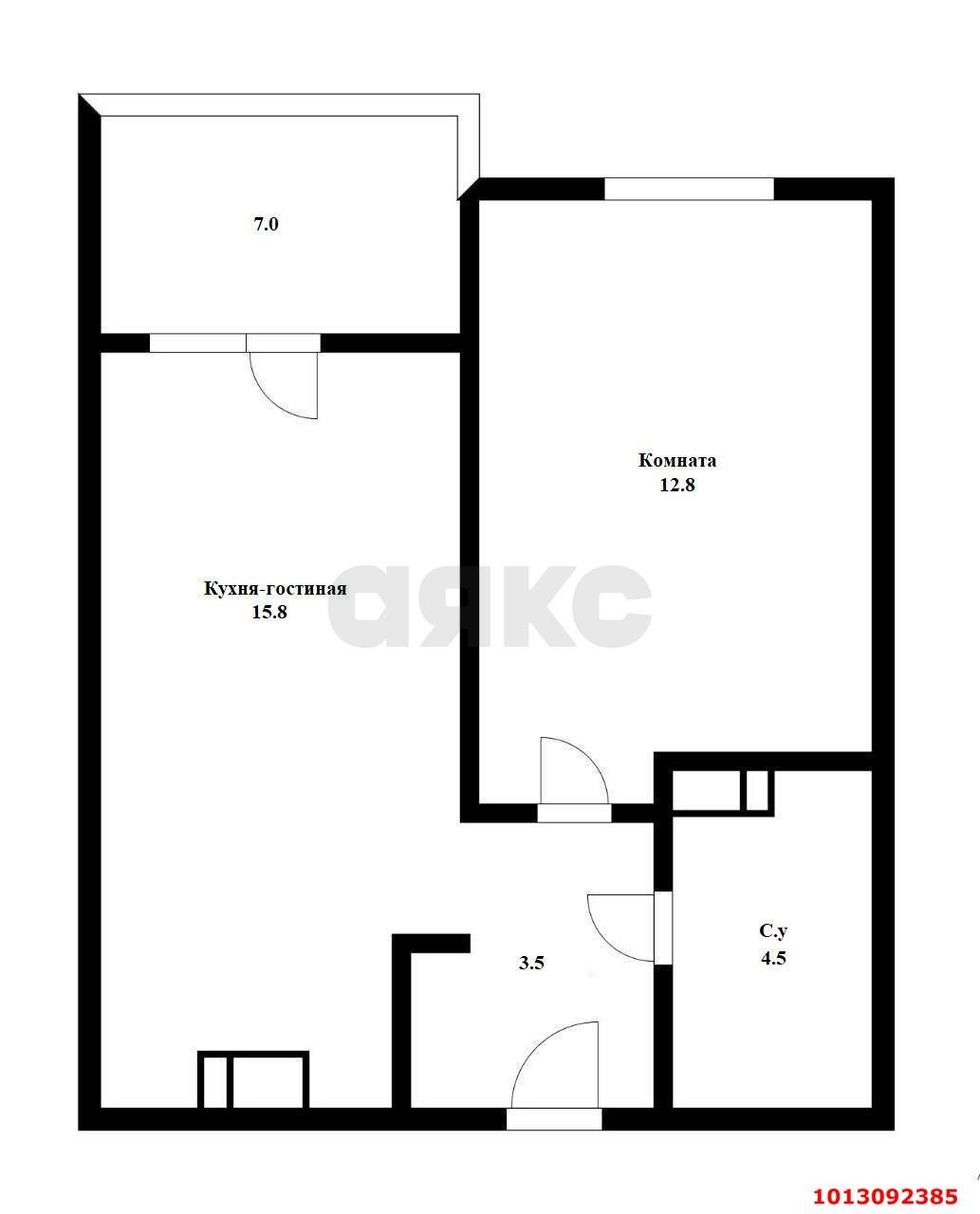 Фото №6: 1-комнатная квартира 36 м² - Краснодар, Любимово, 16