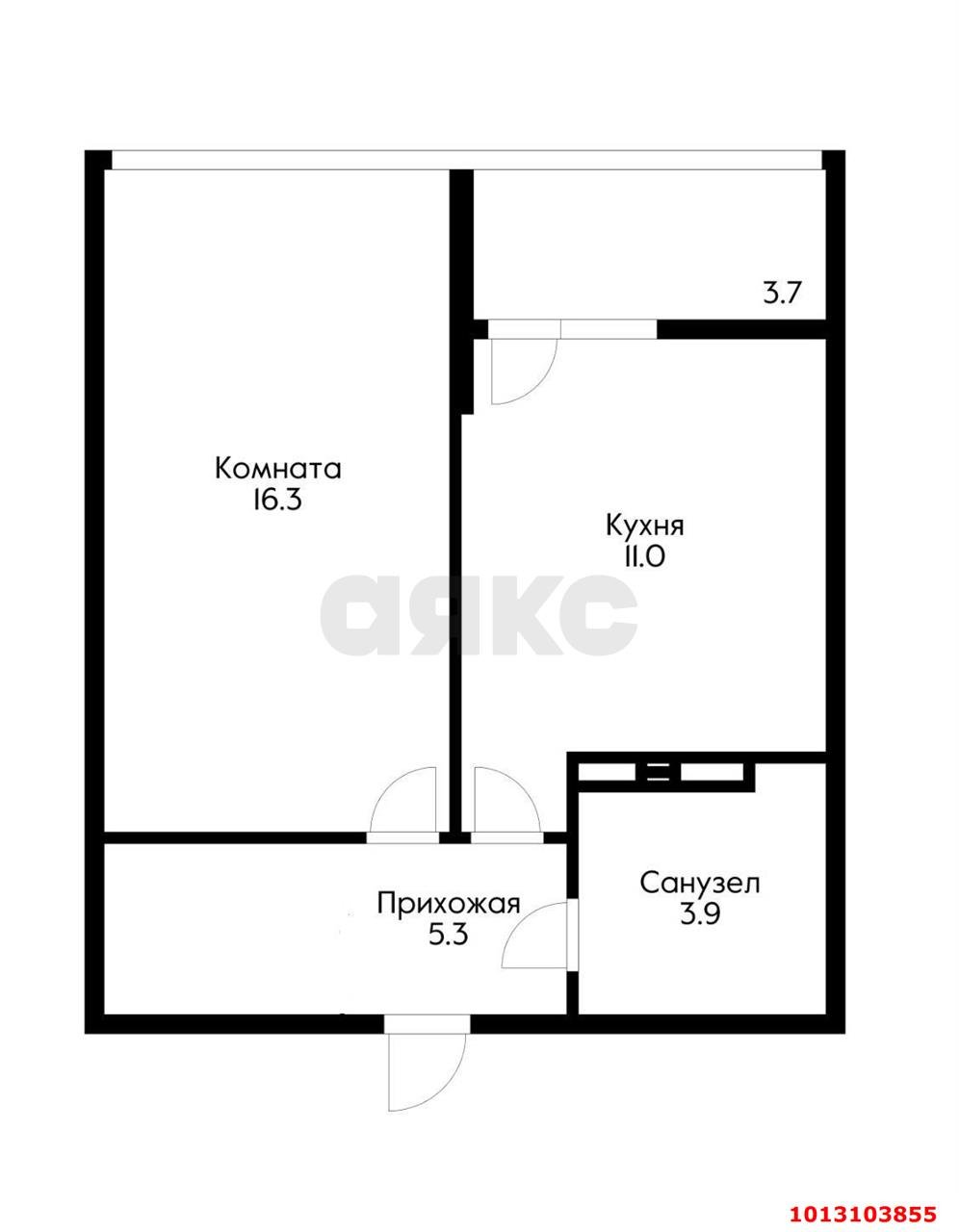 Фото №6: 1-комнатная квартира 36 м² - Краснодар, жилой комплекс Самолёт, ул. Западный Обход, 39/2