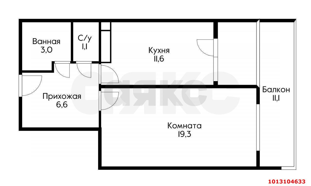 Фото №7: 1-комнатная квартира 53 м² - Краснодар, жилой комплекс Парусная Регата, ул. Автолюбителей, 1Дк1