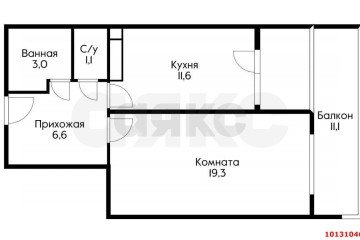 Фото №3: 1-комнатная квартира 53 м² - Краснодар, мкр. жилой комплекс Парусная Регата, ул. Автолюбителей, 1Дк1