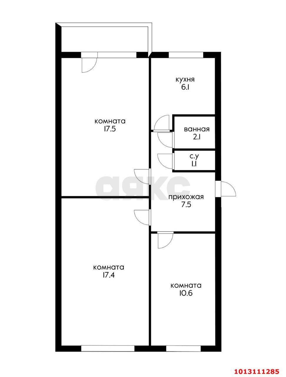 Фото №19: 3-комнатная квартира 68 м² - Краснодар, Завод Измерительных Приборов, ул. Московская, 62