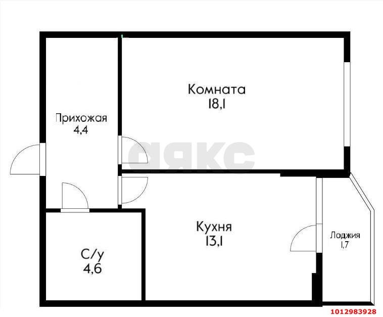 Фото №10: 1-комнатная квартира 44 м² - Краснодар, жилой комплекс Симфония, ул. Российская, 74к2