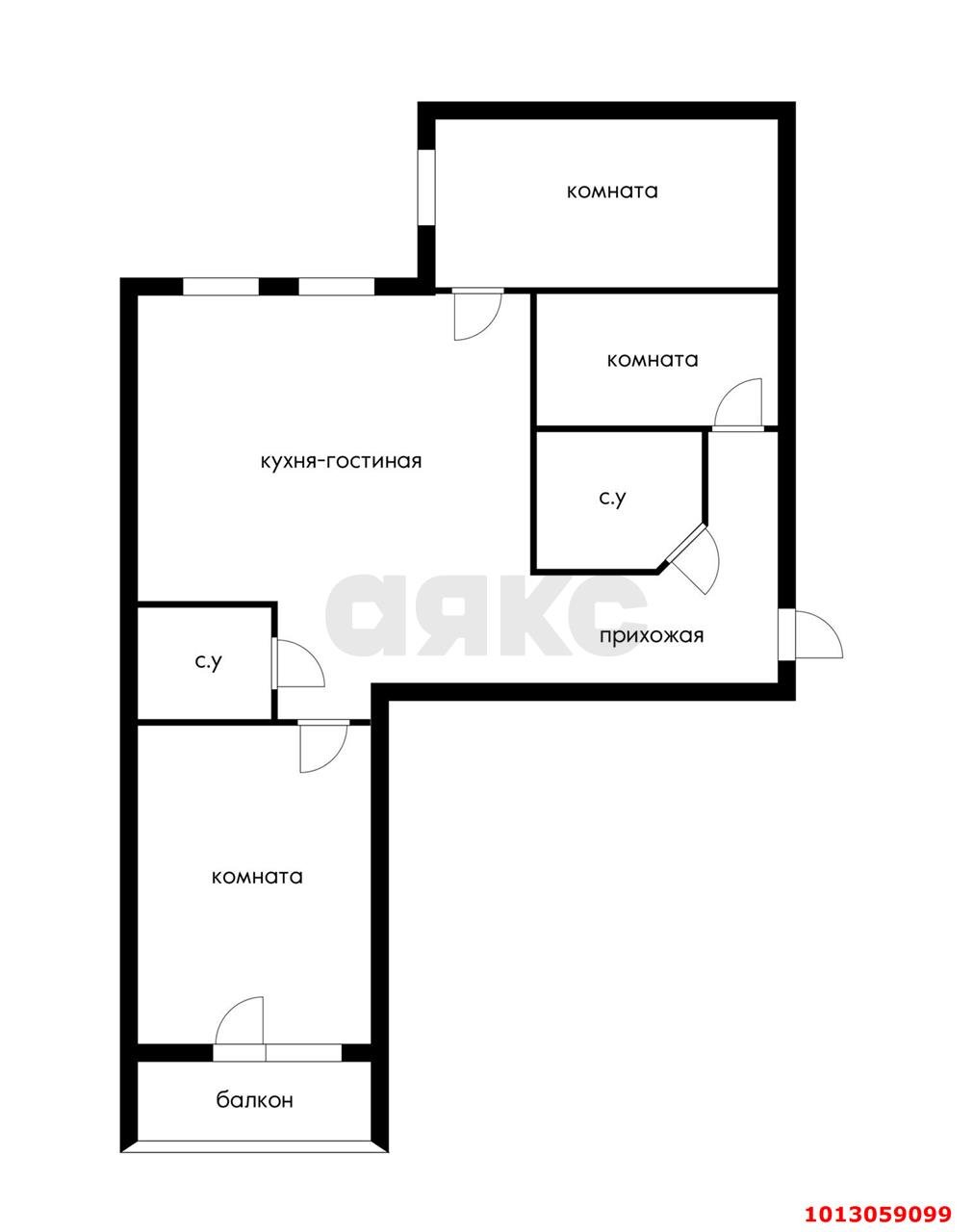 Фото №18: 3-комнатная квартира 94 м² - Краснодар, жилой комплекс Севастопольский, ул. имени Жлобы, 141