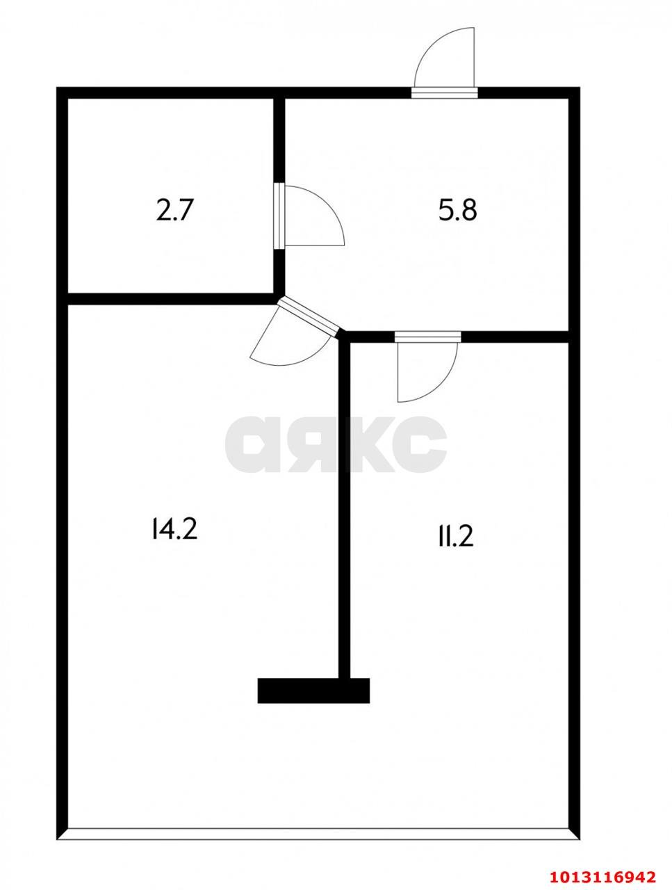 Фото №5: 1-комнатная квартира 33 м² - Краснодар, Музыкальный, ул. имени Мусоргского М.П., 3