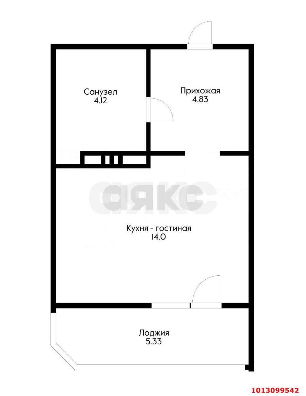 Фото №2: Студия 28 м² - Краснодар, Губернский, ул. им. Героя Яцкова И.В., 19к1