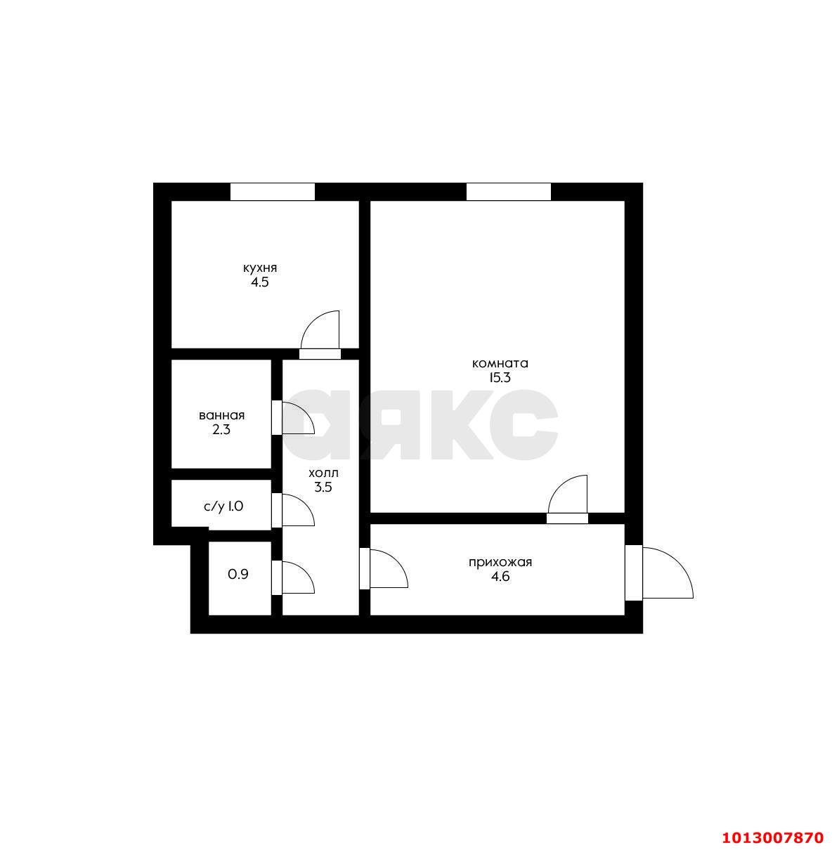 Фото №9: 1-комнатная квартира 32 м² - Краснодар, Центральный, ул. Митрофана Седина, 165