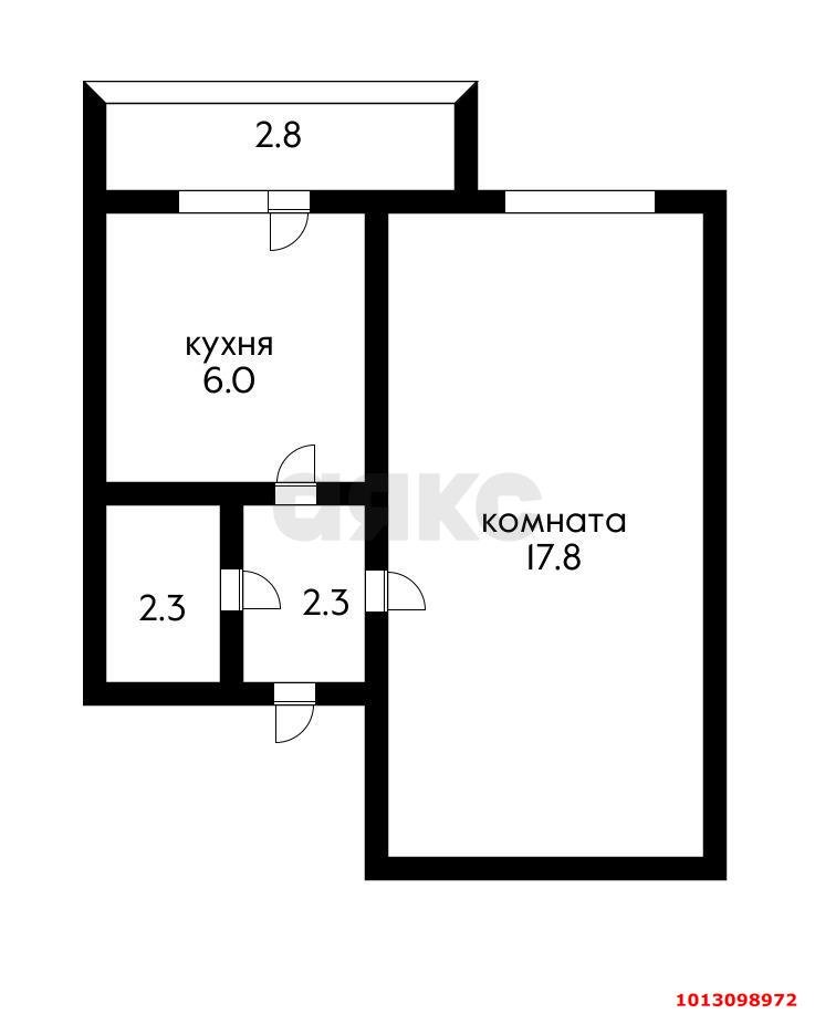 Фото №9: 1-комнатная квартира 32 м² - Краснодарский, Прикубанский внутригородской округ, литБ