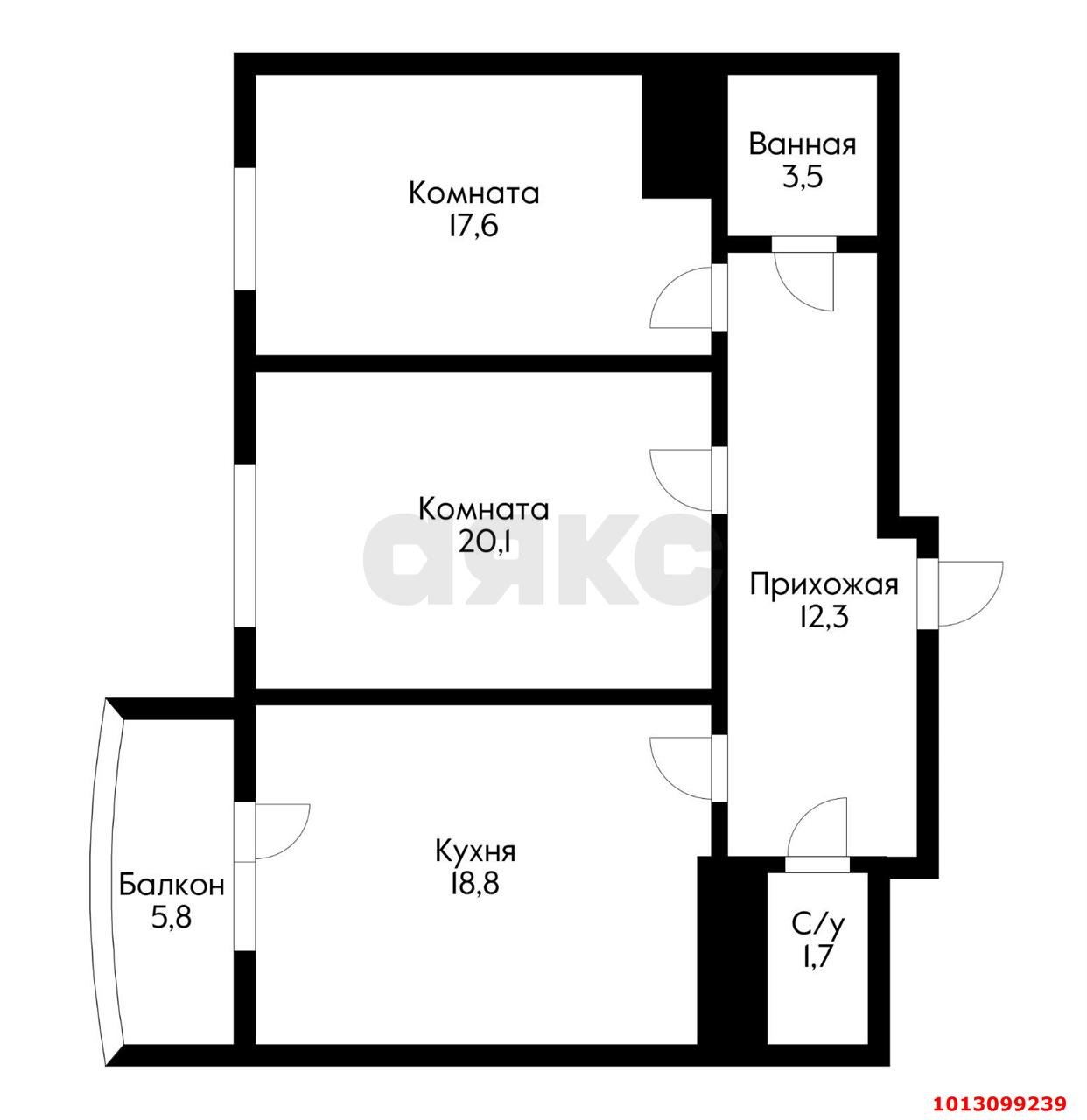 Фото №11: 2-комнатная квартира 80 м² - Краснодар, жилой комплекс Империал, ул. Бородинская, 137/1