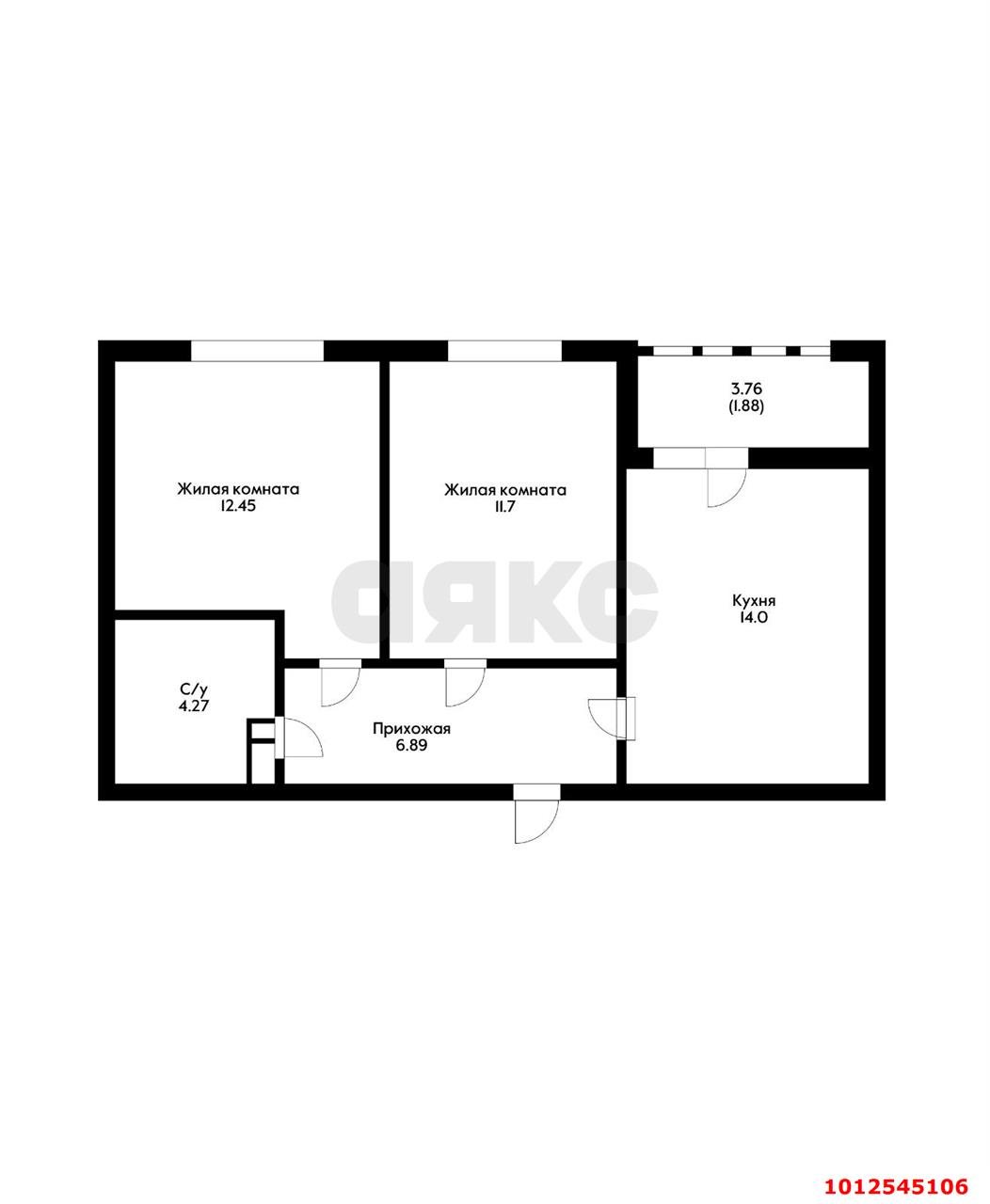 Фото №3: 2-комнатная квартира 53 м² - Краснодар, Славянский, 