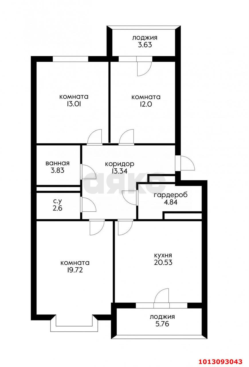 Фото №3: 3-комнатная квартира 100 м² - Краснодар, Школьный, ул. Школьная, 1