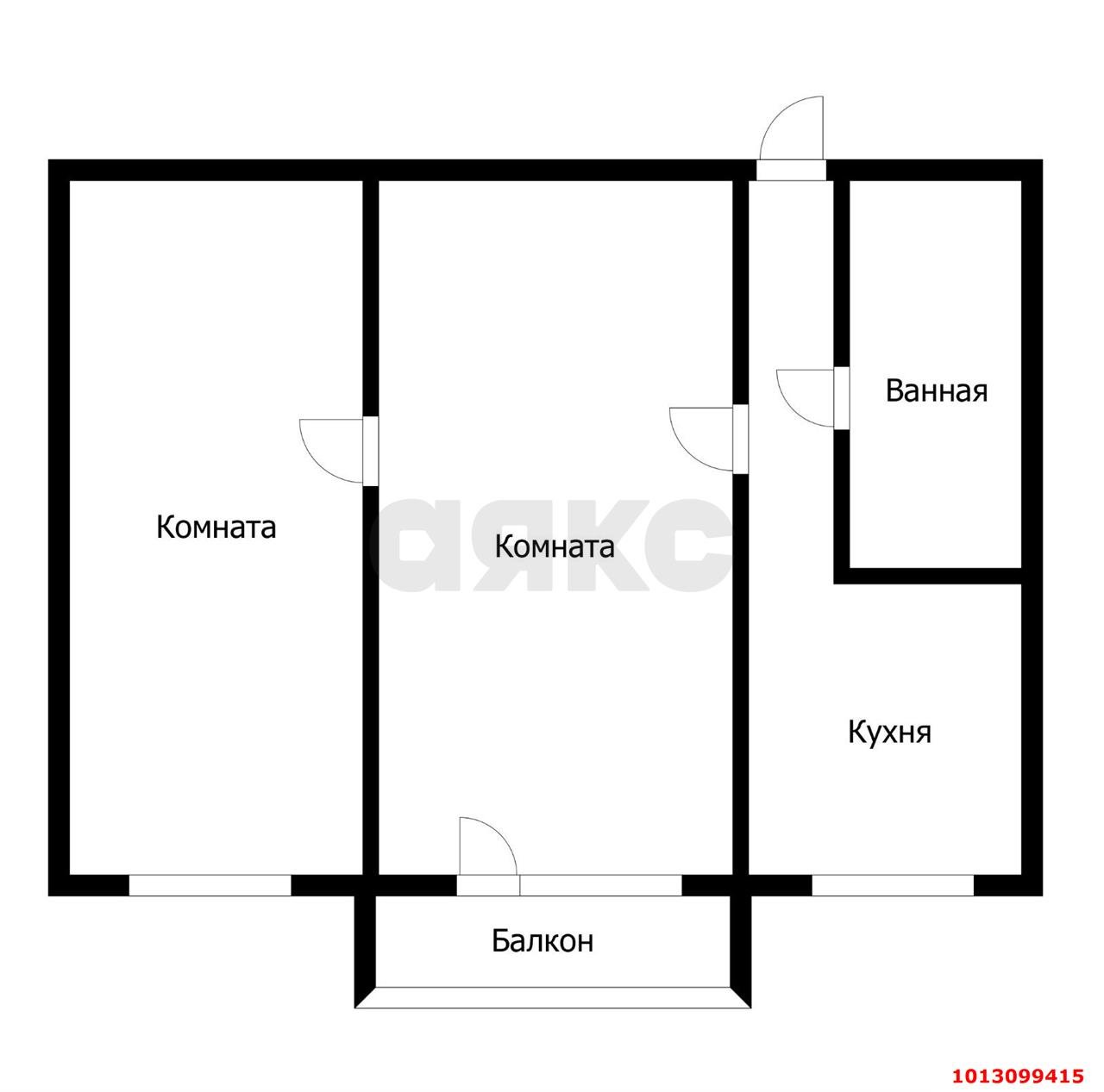 Фото №3: 2-комнатная квартира 44 м² - Колосистый, Прикубанский внутригородской округ, пер. Макаренко, 7