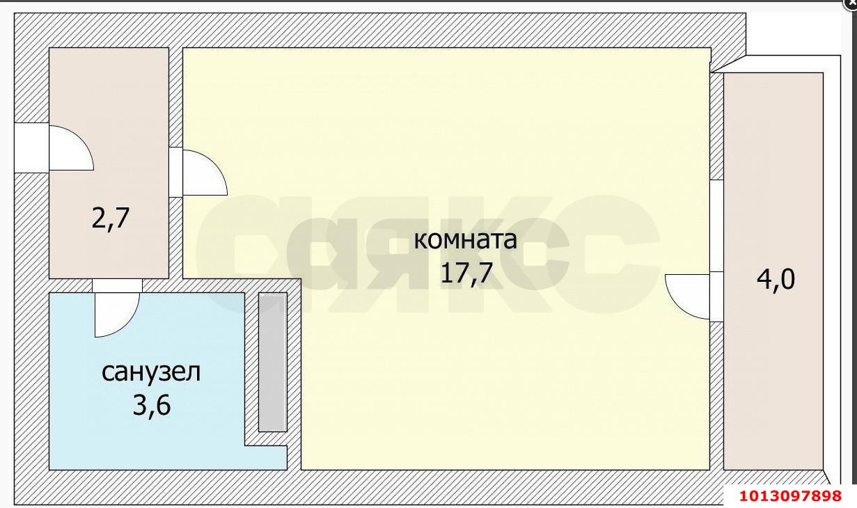 Фото №9: Студия 23 м² - Краснодар, Парк Победы, 