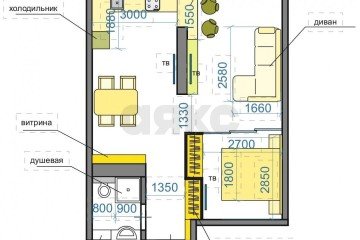 Фото №2: 1-комнатная квартира 50 м² - Краснодар, мкр. жилой комплекс Маршал, ул. Гаражная, 87