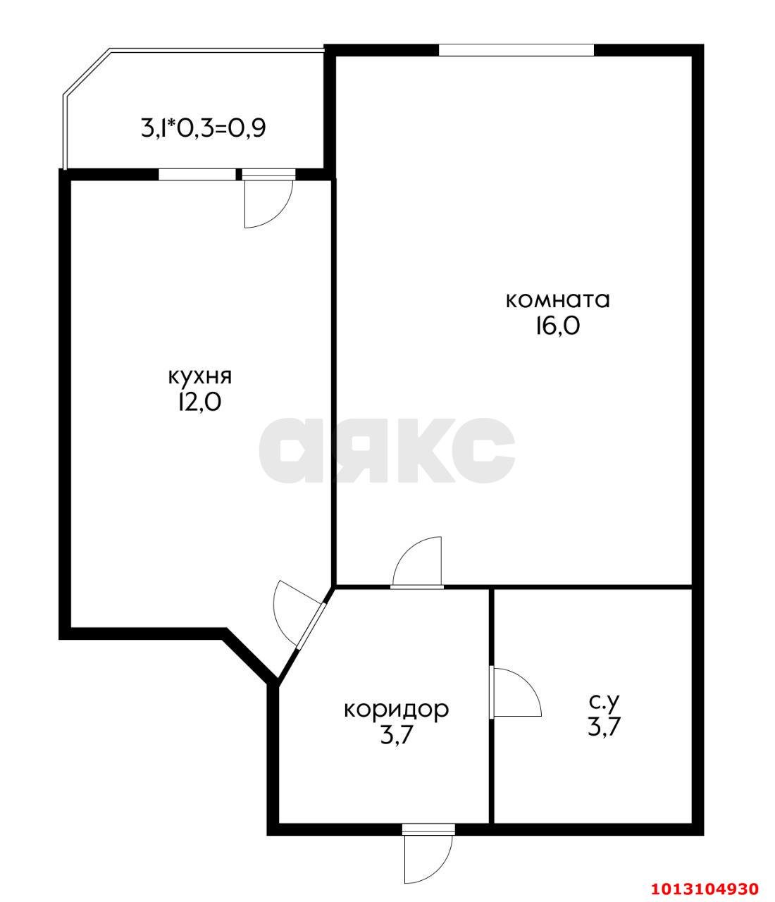 Фото №14: 1-комнатная квартира 38 м² - Краснодар, жилой комплекс Старокубанский, ул. Старокубанская, 2/5