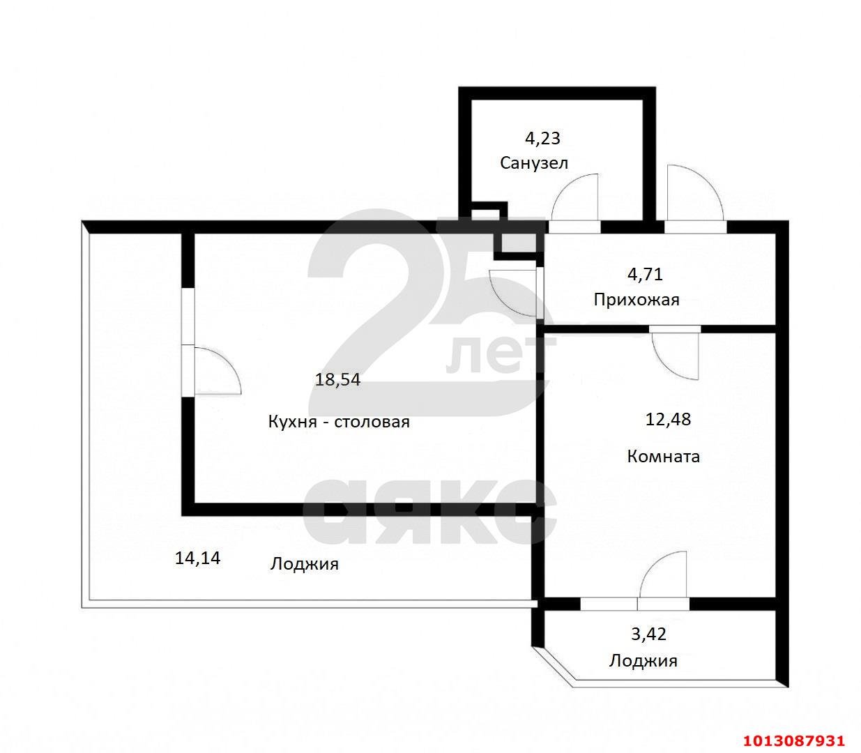 Фото №5: 1-комнатная квартира 49 м² - Краснодар, жилой комплекс Ural, ул. Уральская, 87/7