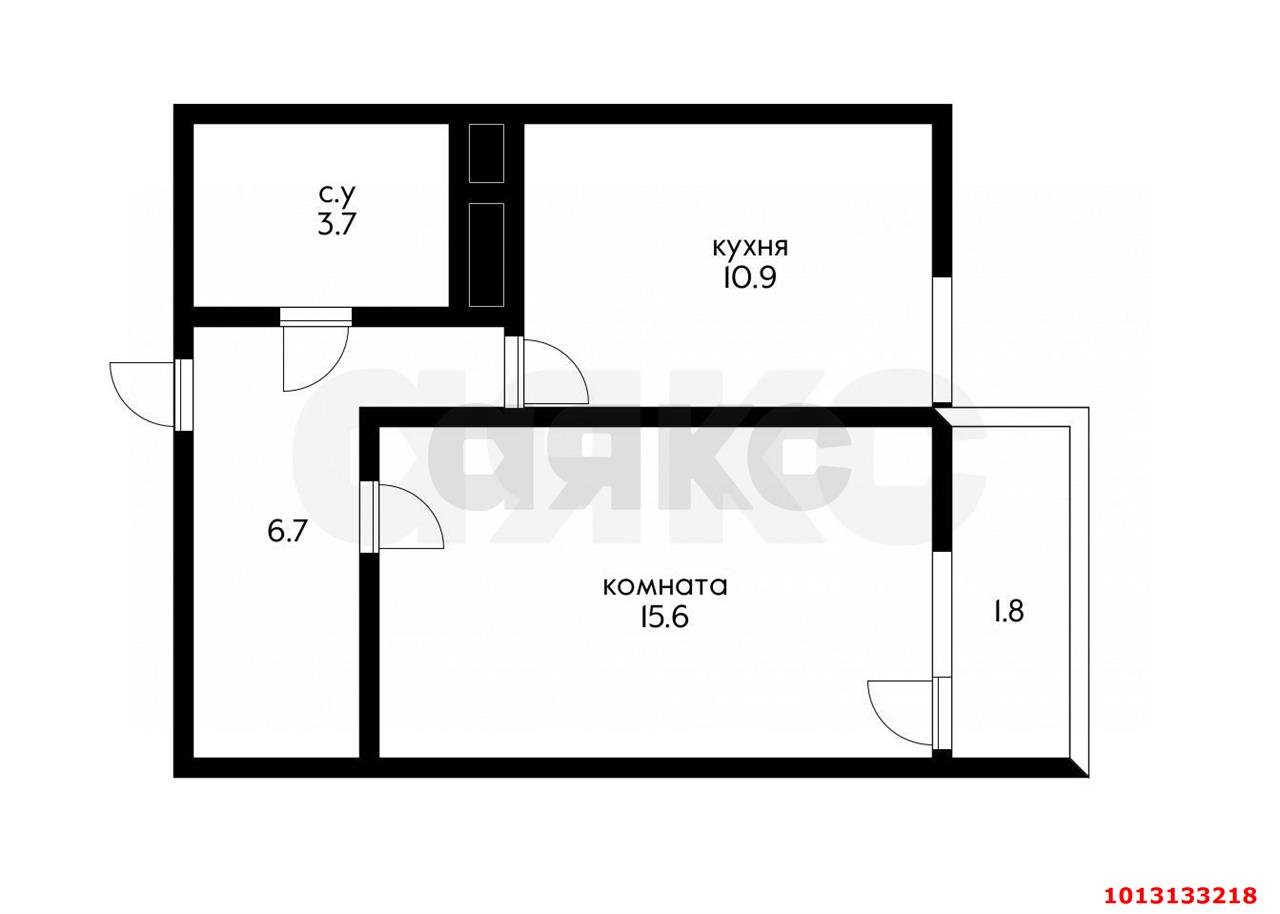 Фото №6: 1-комнатная квартира 38 м² - Краснодар, жилой комплекс Абрикосово, ул. имени Героя Георгия Бочарникова, 4к2