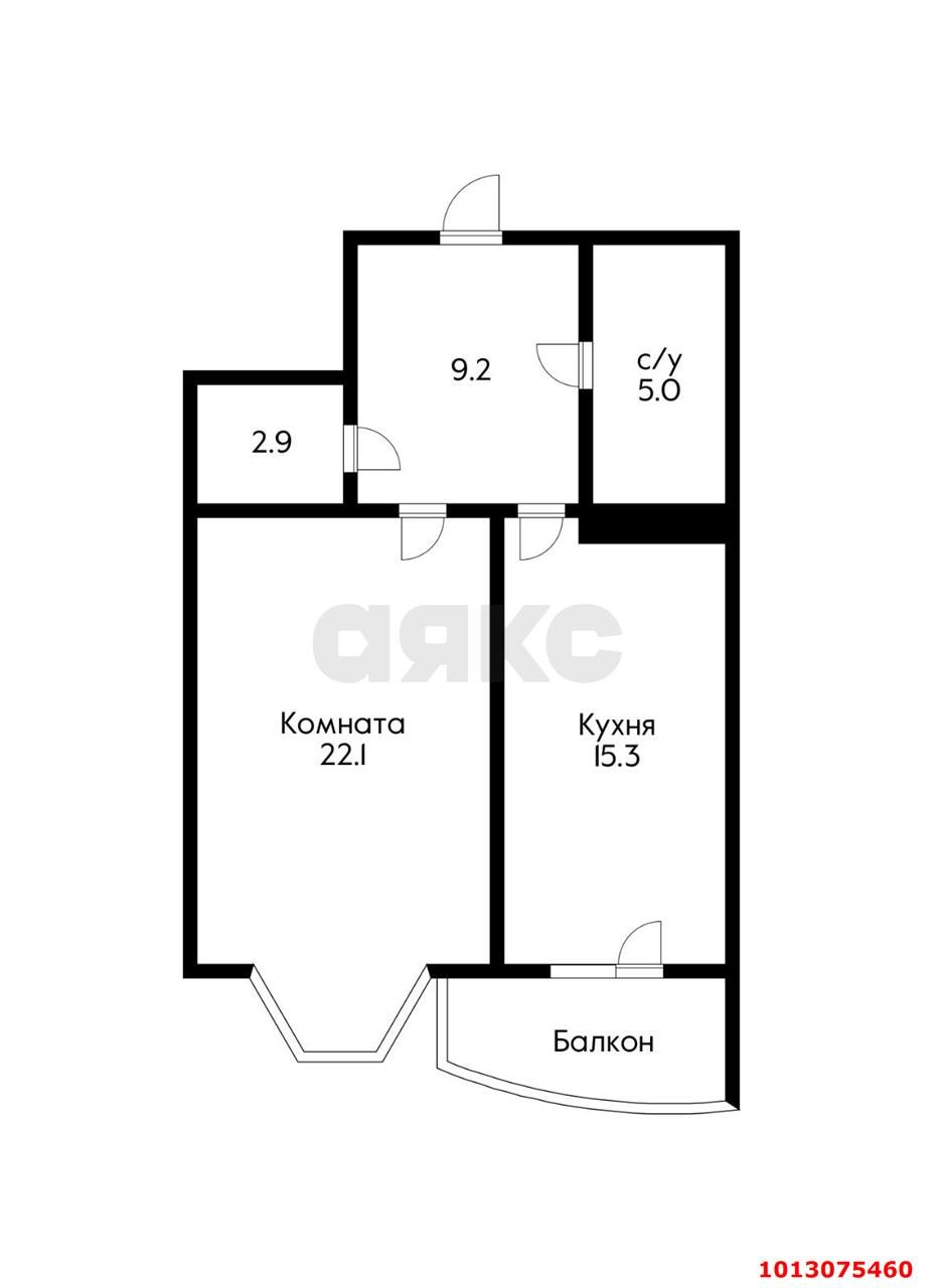 Фото №14: 1-комнатная квартира 58 м² - Краснодар, Фестивальный, ул. Монтажников, 14