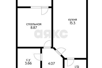 Фото №3: 1-комнатная квартира 36 м² - Краснодар, мкр. имени Петра Метальникова, ул. Петра Метальникова, 38