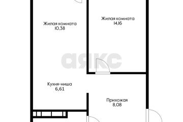 Фото №2: 1-комнатная квартира 46 м² - Краснодар, мкр. Сады Калинина, ул. Средняя, 30/6