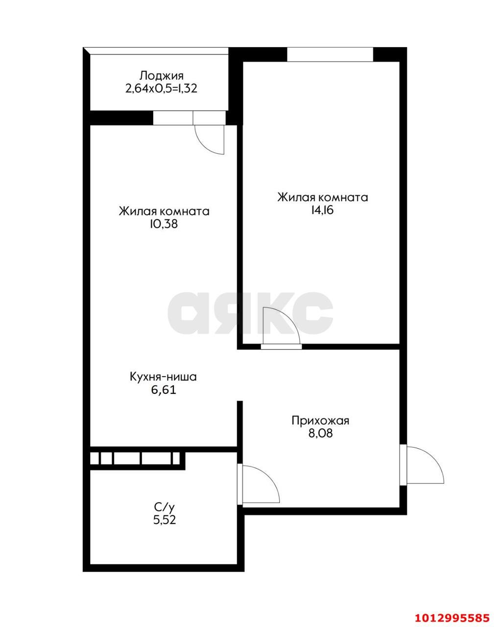 Фото №2: 1-комнатная квартира 46 м² - Краснодар, Сады Калинина, ул. Средняя, 30/6